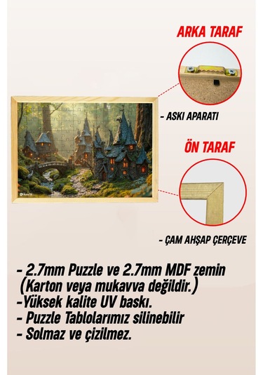 Ahşap Çerçeveli Puzzle - Tablo Hthp - 015 23 X 32 120 Parça