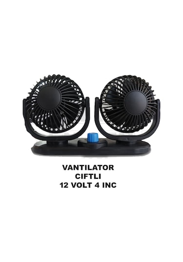Beyaztuning 12 Volt Çift Başlı 4Inç Araç Içi Fan Oto Vantilatör