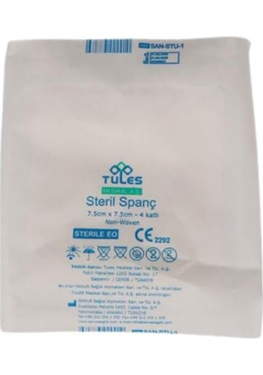 Tules Steril Non Woven Kompress 7.5 x 7.5 CM 4 Kat 5'li 40 Paket