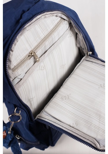 Küçük Boy Krinkıl/klinkır Su Geçirmez Uzun Askılı Çok Gözlü Günlük Kadın Sırt Çantası Lacivert 12-4g Lacivert