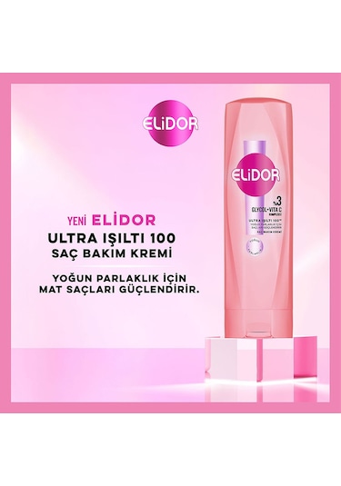 Elidor Saç Bakım Kremi Ultra Işıltı Yoğun Parlaklık 350 Ml X2