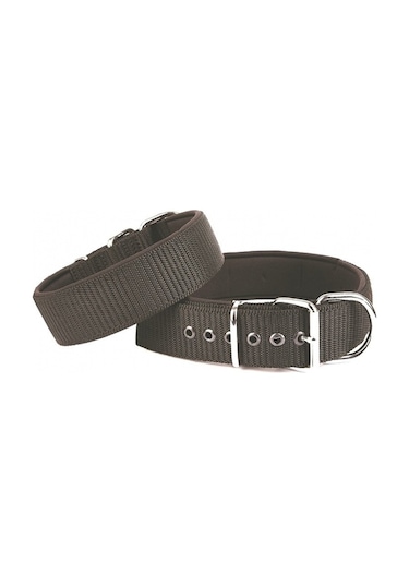 Doggie Konforlu Dokuma El Yapımı Köpek Boyun Tasması 5x55-65cm Siyah