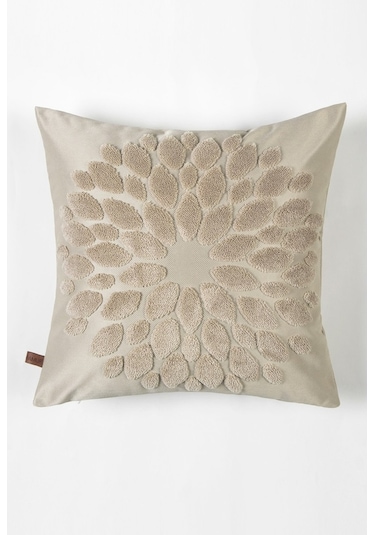 Jakarlı Kırlent 43X43 Cm Flower Natural