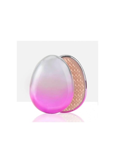 Koodmax Saç Şekillendirici Dolaşık Açıcı Çocuk Tarağı Oval Tarak Galvanik Kaplama Pembe