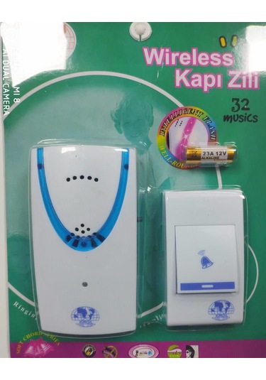 Kapı Zili Kablosuz Uzaktan Kumandalı Kapı Zili 100 Metre 1 Ad