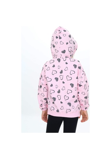 Toontoy Kız Çocuk Kapüşonlu Hırka Füme