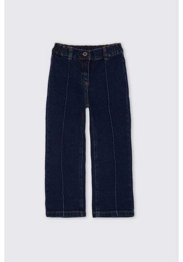 Panço Kız Çocuk Denim Pantolon Lacivert