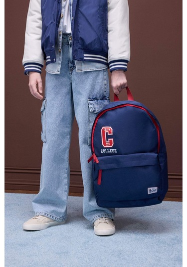 Defacto Unisex Çocuk Baskılı Oxford Okul Sırt Çantası C5542A8NSNV2