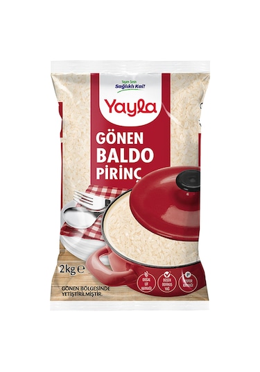 Yayla Gönen Baldo Pirinç 2 Kg X6 Adet