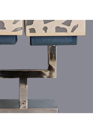 Merin Çift Başlıklı Krom Abajur Krom