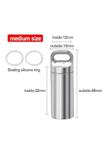 Dolıty Seyahat Açık Için Hap Tutucular Su Geçirmez M Gümüş