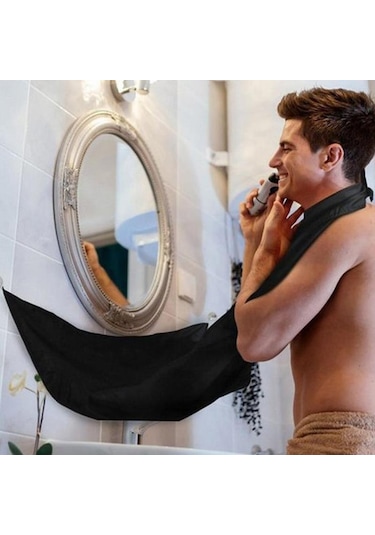 Siyah Erkek Tıraş Önlük Sakal Toplayıcı Kolay Banyo Bakım Aracı Temiz Saç Yetişkin Önlükler Tıraş Makinesi Tutucu Organizatör Adam İçin Hediye Siyah