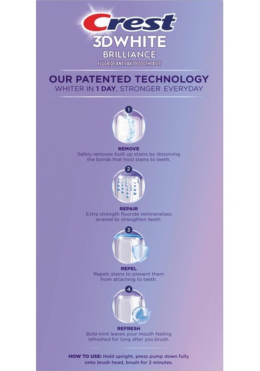 Crest 3dwhite Brilliance Deep Stain Remover Ultra White Diş Macunu 87gr Beyazlık