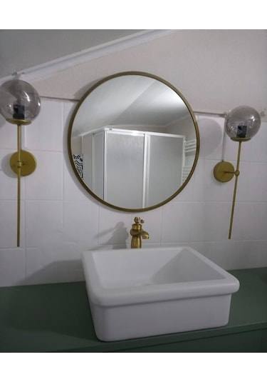 Ersan Dizayn Metal Çerçeve Dekoratif Yuvarlak Ayna