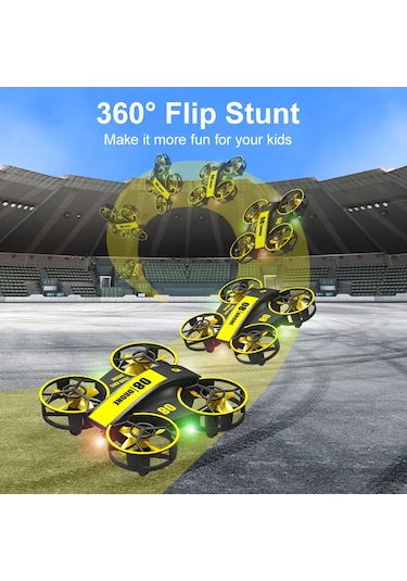 Çocuklar Ve Yeni Başlayanlar Için Mini Drone, Rc Quadcopter Kapalı Helikopter, Mini Blue 3b