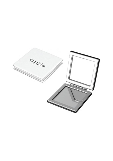 İsme Kişiye Özel Kare Bayan Makyaj Aynası Kırmızı