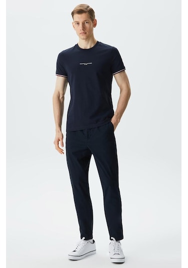 Tommyhilfiger Sıfır Yaka T-shirt Regular Fit Lacivert