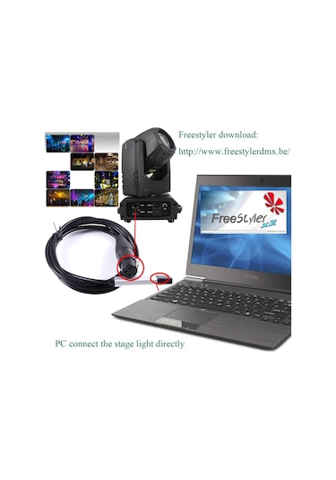 Usb'den Dmx Arayüz Adaptörü Dimmer Usb Led Dmx512 Arayüzü Cd'li