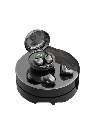 Lıcorıce Görünmez Bluetooth Kablosuz Kulaklık Mini Ultra Küçük Minyatür Ağrısız Kulak İçi Kulaklık Siyah