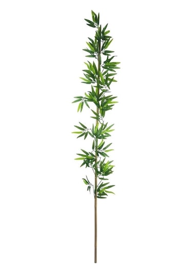 5li Set Yapay Bambu Sopası 20 Yapraklı 190cm Yapay Çiçek Bambu Duvarı Separatör Çiçeği Yapay Çiçek