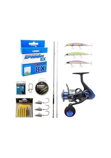 Yekoutdoor Profesyonel Spin Olta Seti Okuma Azaki Spin 274 Cm 12-35 Gr 2 Parça Spin Kamışı-okuma Safina Snw-3000a 4+1bb Olta Makinesi