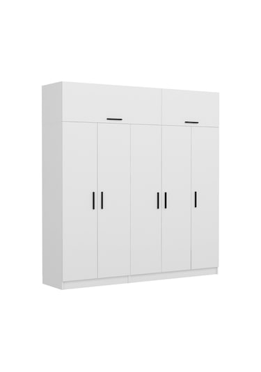 Kale 5 Kapaklı Zincir Dolap-yüklük - Beyaz 235cm