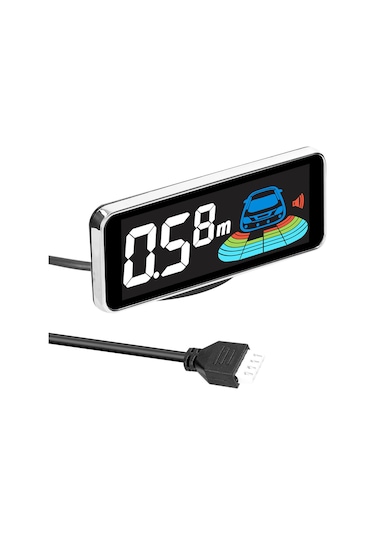 Araba Park Sensörü Arka Geri Görüş Radar Sistemi 4 Park Sensörü Mesafe Tespiti Lcd Mesafe Ekranı Sesli Uyarı Zili