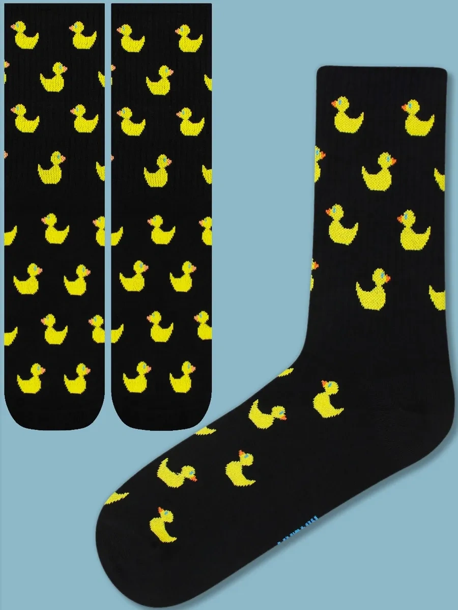 Kingkit Yüksek Uzun Şık Baskılı Ve Desenli Çoraplar 3'lü Set 10084688 Beyaz