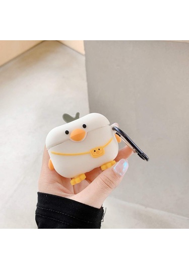 Samsung Galaxy Buds 3 / Galaxy Buds 3 Pro Uyumlu Figürlü Askılı Kılıf Sarı