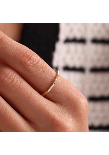 Altın Yüzük Single Form T12885 Renkli