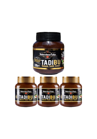 Abdurrahman Tatlıcı Tadıbu Bitterli Fındık Ezmesi + Kakaolu Fındık Ezmesi 4 x 330 G