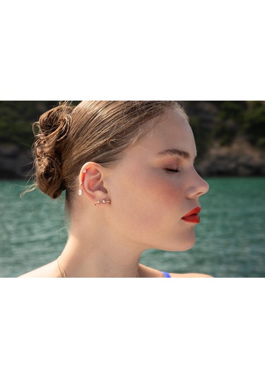 Reis Kuyumculuk T13025 No Stress Earcing Altın Küpe