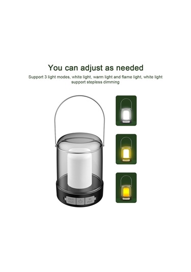 Skycıty Usb Şarjlı Manyetik Üçayaklı El Feneri - Su Geçirmez Kamp & Acil Durum Işığı Siyah