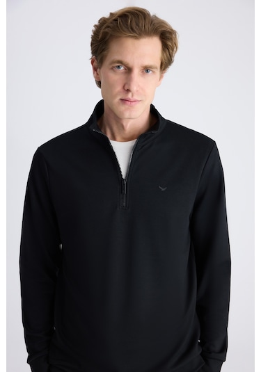 D'S Damat Ds Damat Regular Fit Siyah Düz Modal Sweatshirt 5hce247021013 Çok Renkli