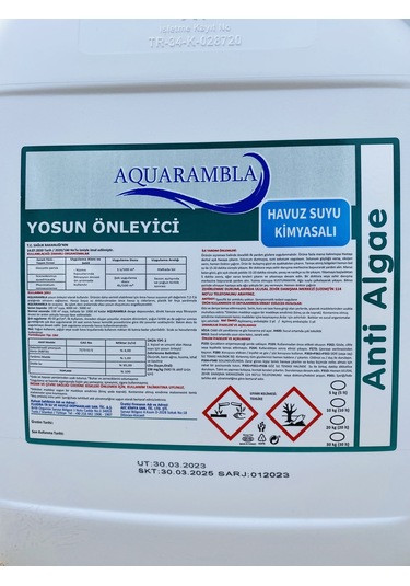 Yosun Önleyici 20 lt. Aquarambla Konsantre Havuz Kimyasalı