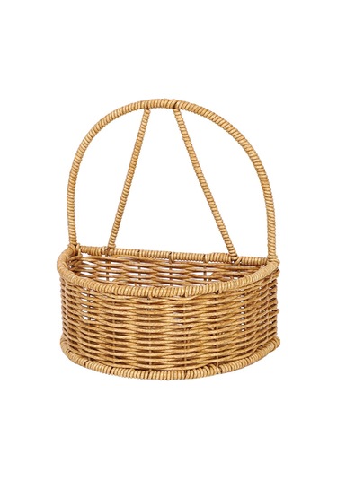 Homyl Ofis Mutfak Dolabı Için Asılı Depolama Sepeti El Dokuma Gösterildiği Gibi