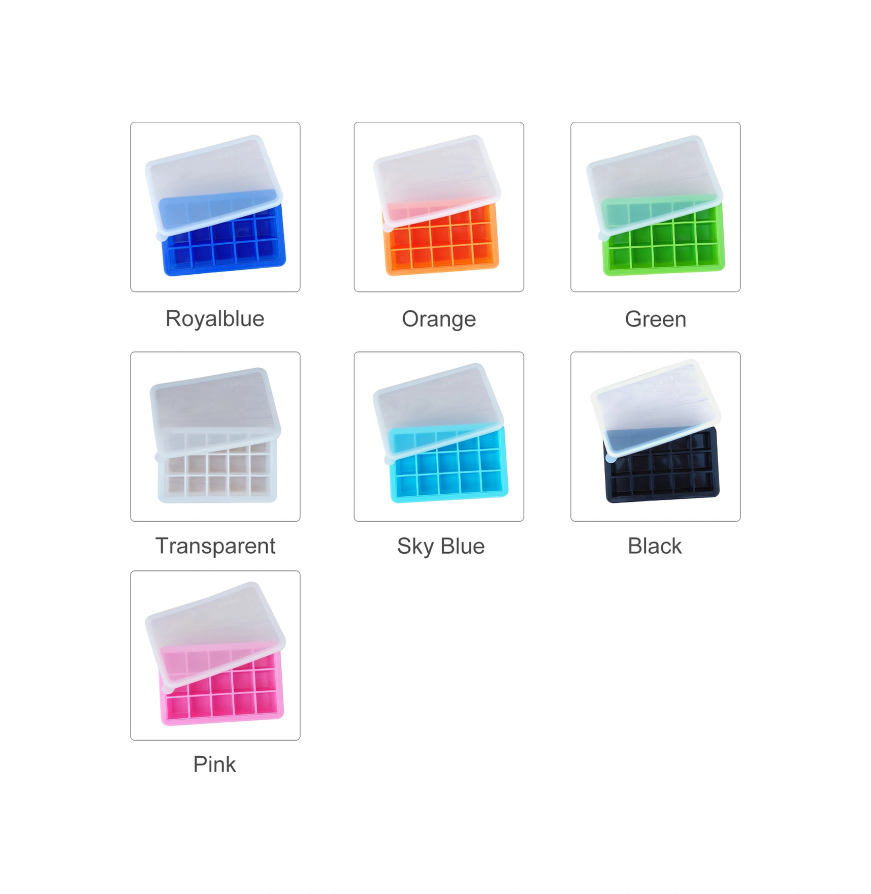 Padalink 15 Hücreli Silikon Buzluk Kalıbı, Çıkarılabilir Kapaklı, Kolay Buz Salımı, Yiyecek Dereceli, Ev Ve Restoran Kullanıma Uygun Çok Renkli