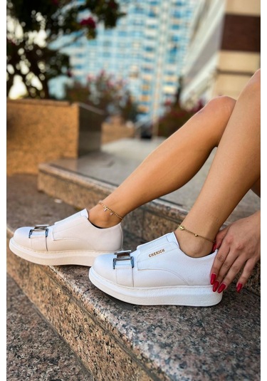 Ch297 Cbt Kadın Ayakkabı Beyaz Çok Renkli