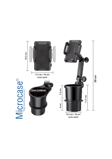 Microcase Araç İçi 2in1 Bardak ve Telefon Tutucu 30 cm - AL3488