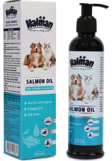 Halman Salmon Oil Omega 3 - 6 Köpekler için Balık Yağı 250 ML