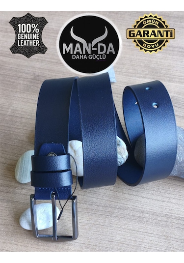 Man-da Deri Manda Derisi Kemer Lacivert
