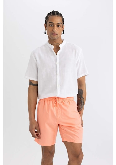 DeFacto File Astarlı Kısa Boy Deniz Şortu N0132AZ24HSOG99