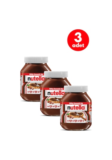 Nutella Kakaolu Fındık Kreması 1 Kg - 3 Adet
