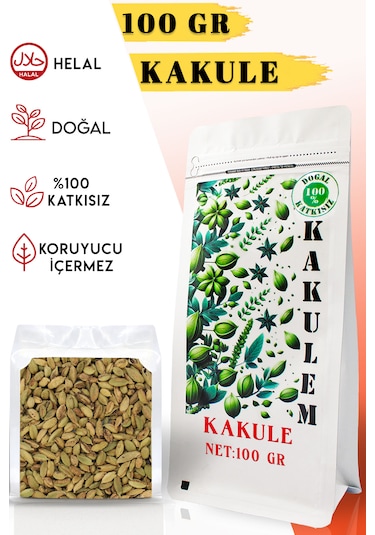 Kakulem Sertifikalı 100 Gr Elenmiş Katkısız Tane Kakule