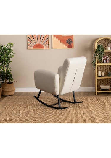 Pafu Kono Tv / Dinlenme / Baba / Emzirme Koltuğu Sallanan Sandalye - Teddy Beyaz