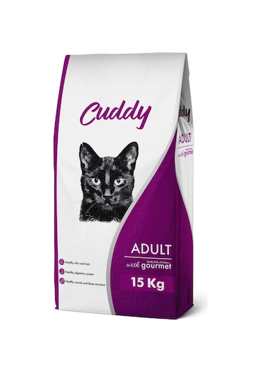 Cuddy Gurme Kuzu Balık ve Tavuk Etli Yetişkin Kedi Maması 15 KG