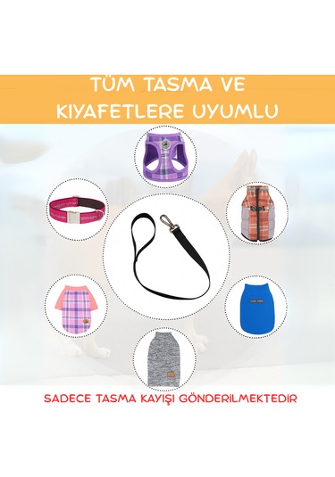 Beylini Dayanıklı Köpek Gezdirme Kayışı Metal Tokalı Siyah 150cm