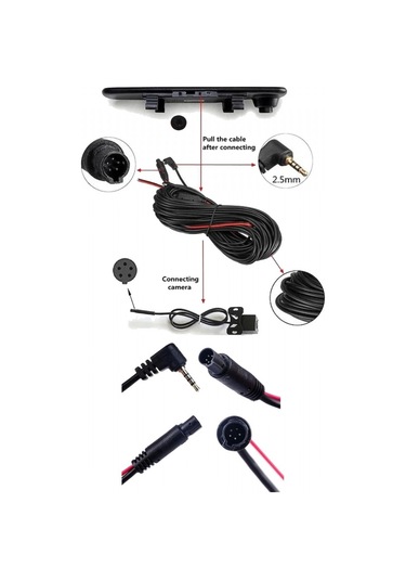 NYF Geri Görüş Kamera Kablosu (MB-500 Wevolt Uyumlu) 10 M 4 Pin+2.5 MM