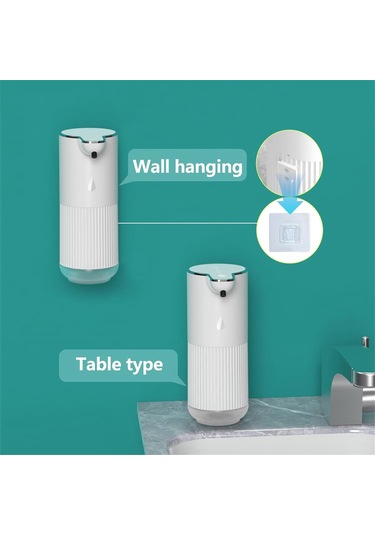 Xiaaokeji Sıvı Otomatik Sabunluk Temassız Ayarlanabilir Sabunluk Beyaz