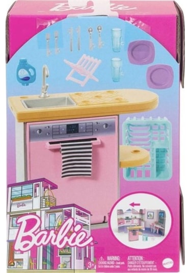 Barbie'nin Ev Dekorasyonu Mutfak HJV32 HJV34
